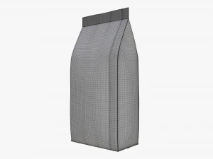 plastic coffee bag packet medium mock-up 3D Model