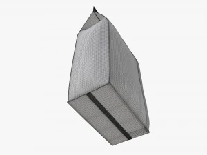 plastic coffee bag packet medium mock-up 3D Model