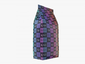 plastic coffee bag packet medium mock-up 3D Модель