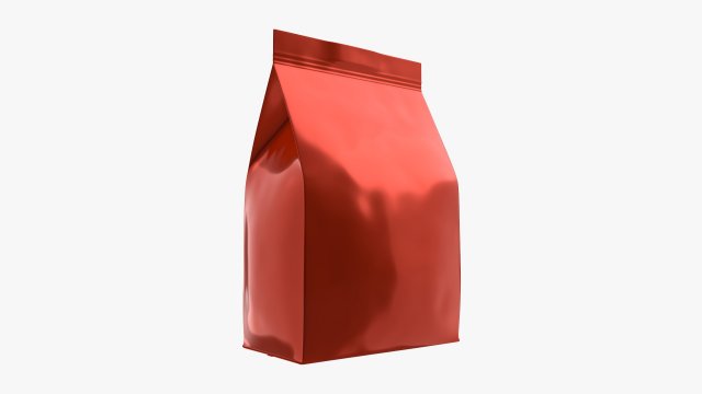 plastic coffee bag packet small mock-up 3D Model .c4d .max .obj .3ds .fbx .stl .blend 