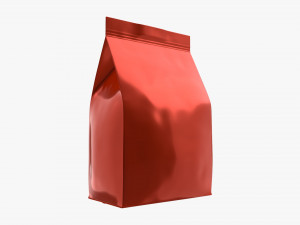 plastic coffee bag packet small mock-up 3D Model