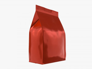 plastic coffee bag packet small mock-up 3D Model