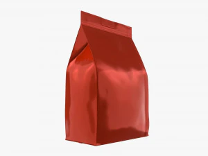 plastic coffee bag packet small mock-up 3D Model