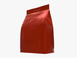 plastic coffee bag packet small mock-up 3D Model