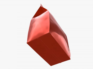 plastic coffee bag packet small mock-up 3D Model