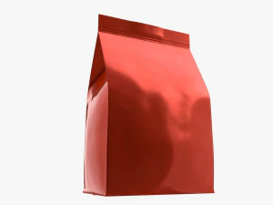 plastic coffee bag packet small mock-up 3D Model