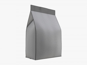 plastic coffee bag packet small mock-up 3D Model