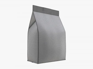 plastic coffee bag packet small mock-up 3D Model