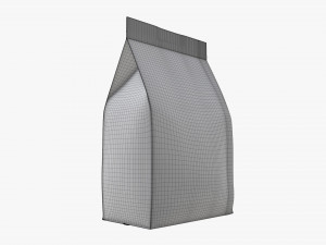 plastic coffee bag packet small mock-up 3D Model