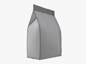 plastic coffee bag packet small mock-up 3D Model