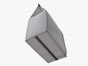 plastic coffee bag packet small mock-up 3D Model