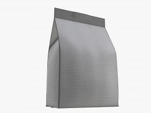 plastic coffee bag packet small mock-up 3D Model
