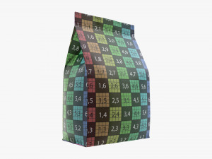 plastic coffee bag packet small mock-up 3D Model