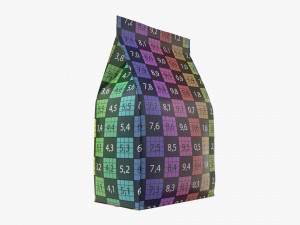 plastic coffee bag packet small mock-up 3D Model