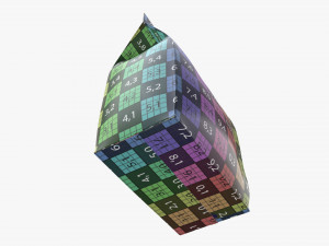 plastic coffee bag packet small mock-up 3D Model