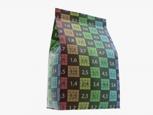 plastic coffee bag packet small mock-up 3D Model