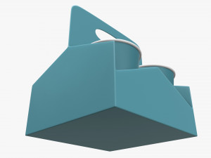 plastic paper coffee cup tray 3D Модель