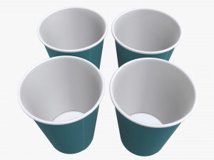plastic paper coffee cup tray 3D Модель