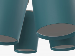 plastic paper coffee cup tray 3D Модель