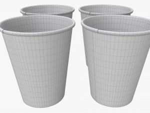 plastic paper coffee cup tray 3D Модель