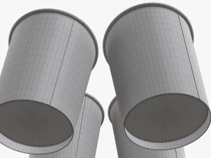 plastic paper coffee cup tray 3D Model
