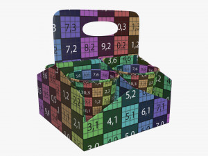 plastic paper coffee cup tray 3D Модель