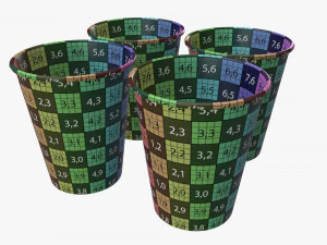 plastic paper coffee cup tray 3D Model