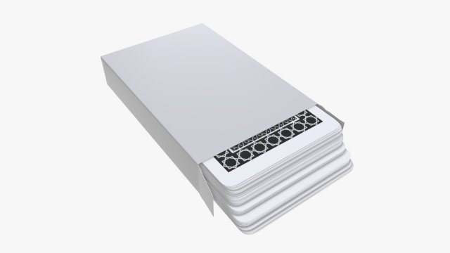 playing card set in opened box Model 3D .c4d .max .obj .3ds .fbx .stl .blend 