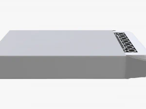 playing card set in opened box 3D Model