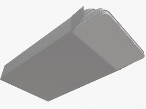 playing card set in opened box Model 3D