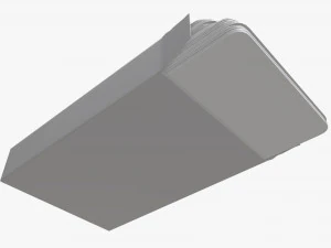 playing card set in opened box 3D Model