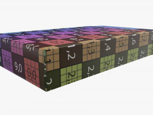 playing card set in opened box 3D Model