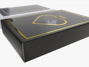 playing card set with closed box Model 3D