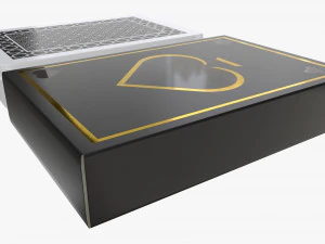 playing card set with closed box 3D Model