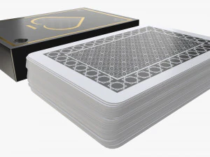 playing card set with closed box 3D Model