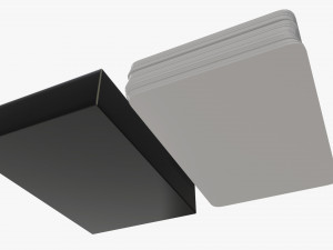 playing card set with closed box Model 3D