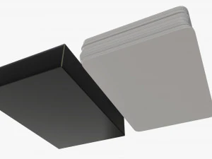playing card set with closed box 3D Model