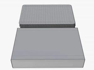 playing card set with closed box 3D Model