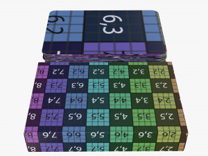 playing card set with closed box Model 3D