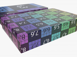 playing card set with closed box Model 3D