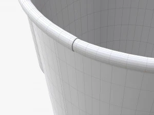 disposable large paper coffee cup plastic lid and holder 3D Model
