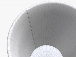 disposable large paper coffee cup plastic lid and holder 3D Model