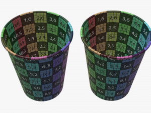 disposable medium paper coffee cups plastic lid and holder 3D Модель