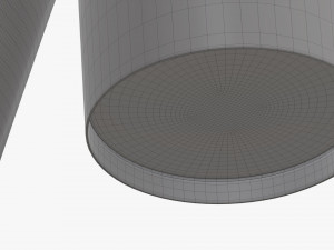 disposable paper coffee cup plastic lid and sleeve Modelo 3D