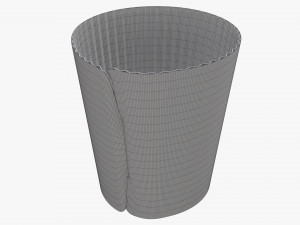 disposable paper coffee cup plastic lid and sleeve Modelo 3D