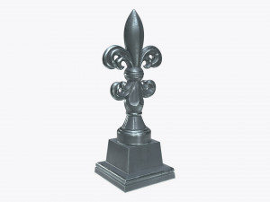 sculptured lily statuette 3D 모델