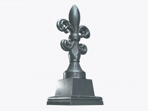 sculptured lily statuette 3D Model