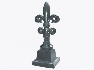 sculptured lily statuette 3D Model