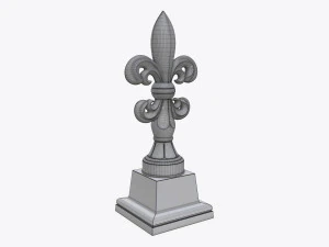 sculptured lily statuette 3D Model