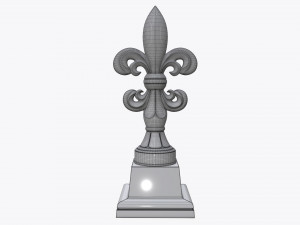 sculptured lily statuette 3D Model